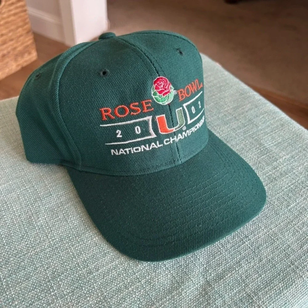 VTG Headmaster 2002 Rose Bowl National Champs Univeristy of Miami Hurricanes Cap